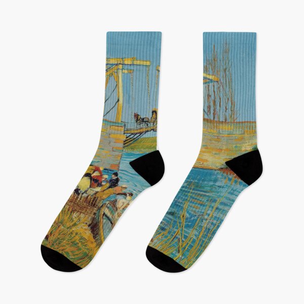 Item preview, Bridge at Arles Pont De Langlois by Vincent van Gogh: Riverside Art Poster designed and sold by artofuniverse.