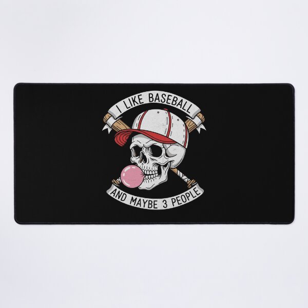 Item preview, I Like baseball and maybe 3 people Baseball Skull designed and sold by UniTeeCo.