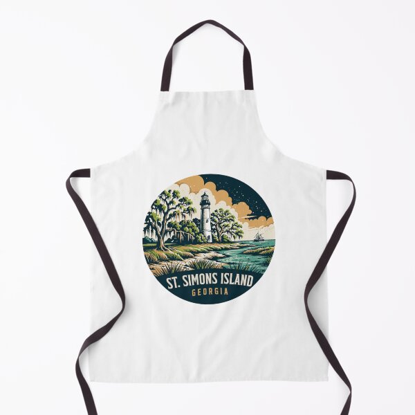 Item preview, St. Simons Island: Coastal Georgia Lighthouse Vintage Art designed and sold by CircinusStore.