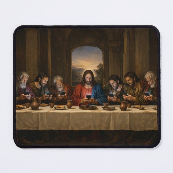 Item preview, The Last Supper on Their Phones – Funny Renaissance Social Media Parody Shirt designed and sold by DiamondSkyShirt.