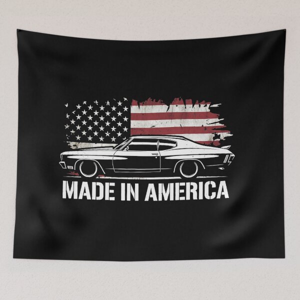 Item preview, Chevelle Made in America Patriotic Muscle Car Graphic Tee designed and sold by TheArtOfCar.