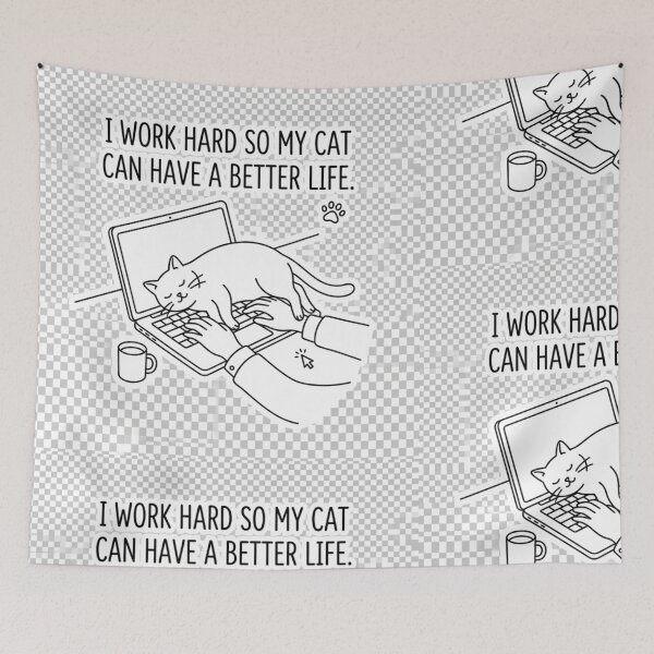 Item preview, Funny Working Cat - I Work Hard So My Cat Can Have A Better Life designed and sold by Israelfjds.