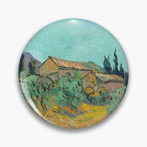 Item preview, Cabanes De Bois Parmi Les Oliviers Et Cypres by Vincent van Gogh: Post‑Impressionist Landscape designed and sold by artofuniverse.