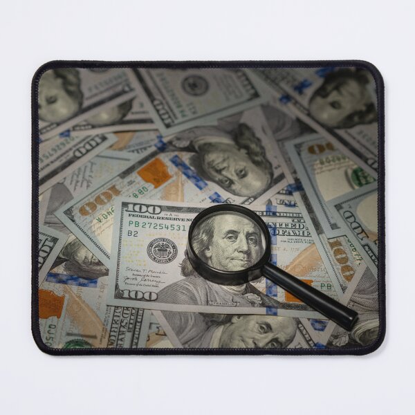 Item preview, Money Inspection Concept with Magnifying Glass on Dollar Bills designed and sold by VisualMoodFoto.