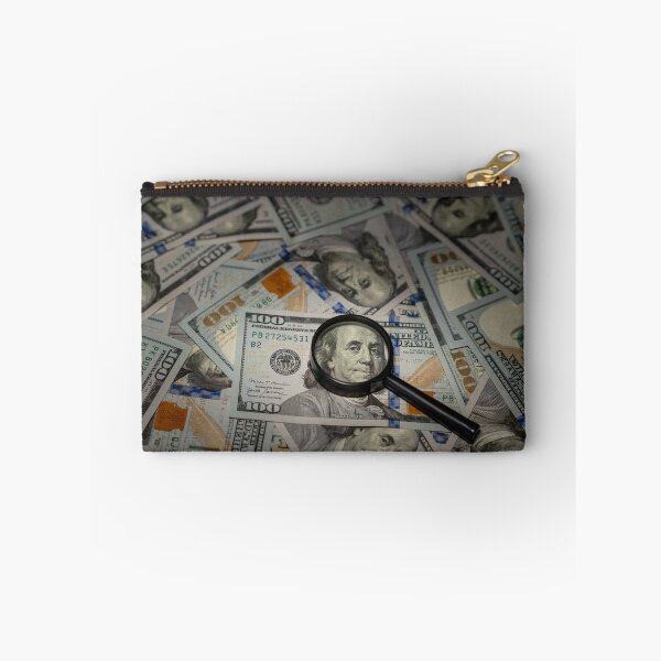 Item preview, Money Inspection Concept with Magnifying Glass on Dollar Bills designed and sold by VisualMoodFoto.