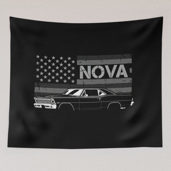 Item preview, 1967 Nova Patriotic American Flag Muscle Car Graphic Tee designed and sold by TheArtOfCar.