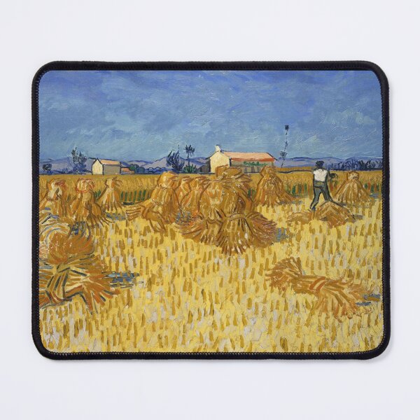 Item preview, Corn Harvest in Provence by Vincent van Gogh: Sunlit Post Impressionist Poster designed and sold by artofuniverse.