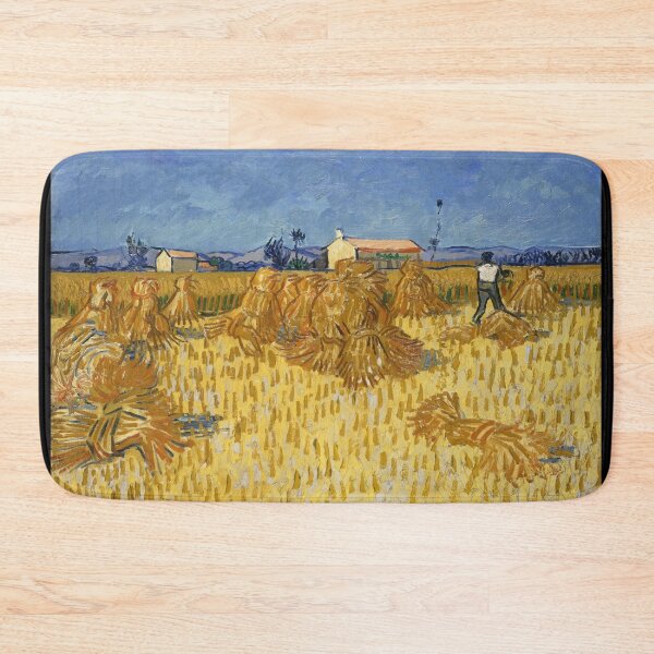 Item preview, Corn Harvest in Provence by Vincent van Gogh: Sunlit Post Impressionist Poster designed and sold by artofuniverse.
