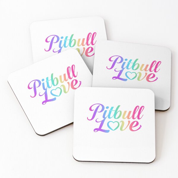 Item preview, Pitbull Love Colorful script designed and sold by My Pitbull Place.