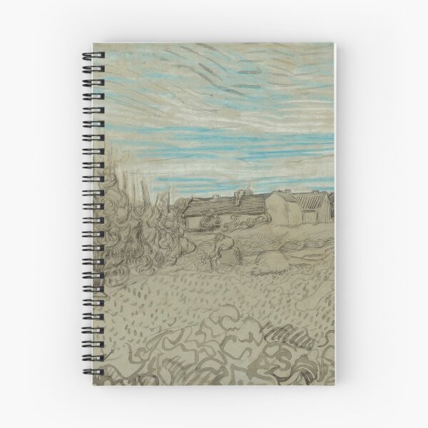 Item preview, Cottages With a Woman Working in the Middle Ground by Vincent van Gogh: Rural Landscape Poster designed and sold by artofuniverse.