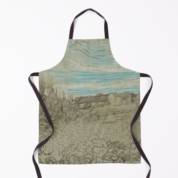 Item preview, Cottages With a Woman Working in the Middle Ground by Vincent van Gogh: Rural Landscape Poster designed and sold by artofuniverse.