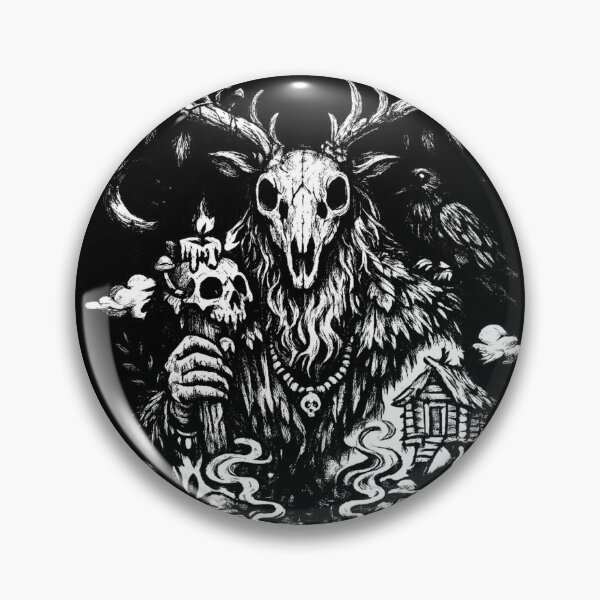 Item preview, Leshy Deer Skull – Creepy Cute Gothic Forest Spirit designed and sold by EmesWorks.
