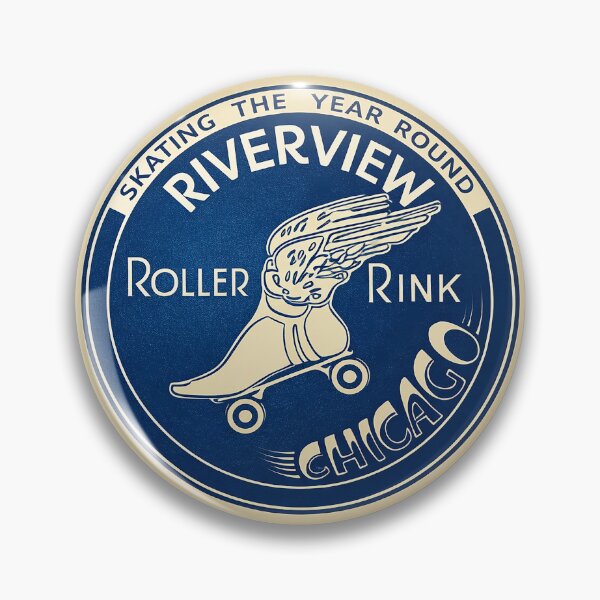 Item preview, Riverview Roller Rink Skating Chicago Illinois Roller Skating Rink Sticker Decal Label Design 4 designed and sold by tislord.
