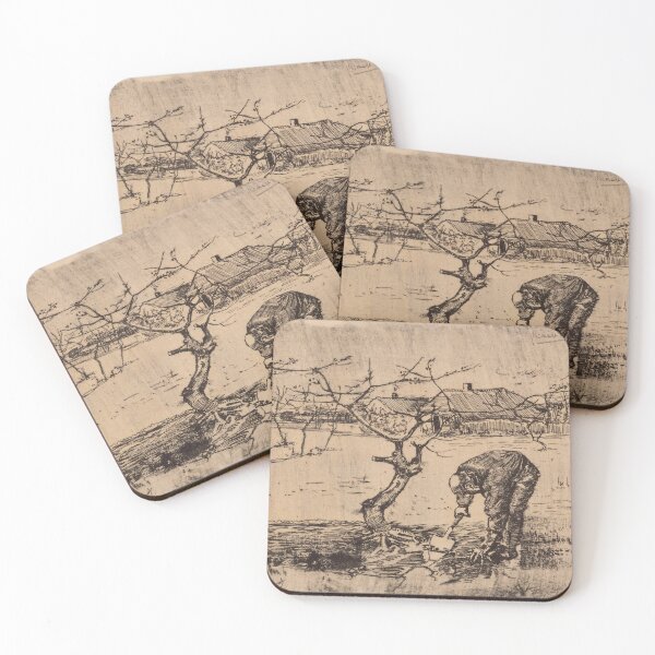 Item preview, Dans Le Verger Le Becheur by Vincent van Gogh: Rustic Countryside Poster designed and sold by artofuniverse.