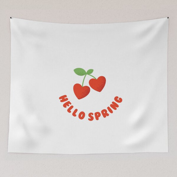 Item preview, Hello Spring – Cute Cherry Aesthetic Design designed and sold by gluxdesing.