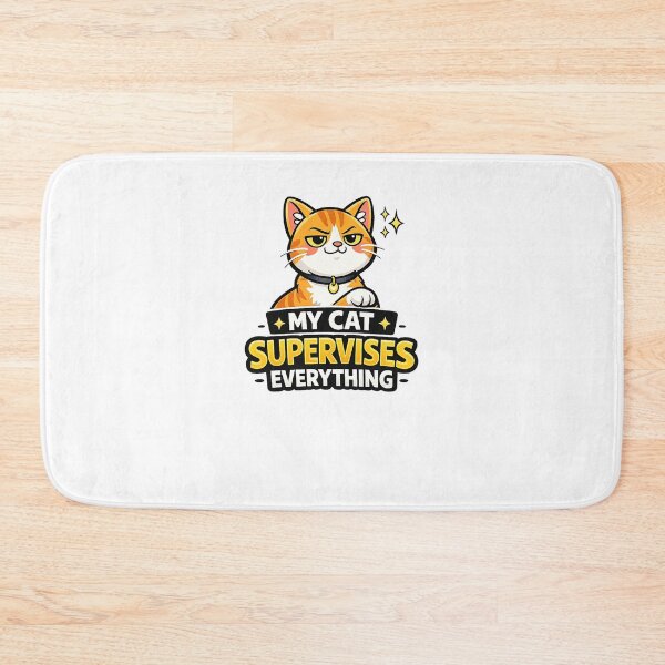 Item preview, My Cat Supervises Everything Funny Cat Lover Design designed and sold by StyleLap.