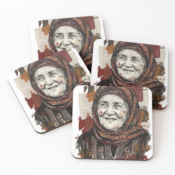 Item preview, Artistic Portrait of a Smiling Elderly Bedouin Woman designed and sold by TaruHonu.