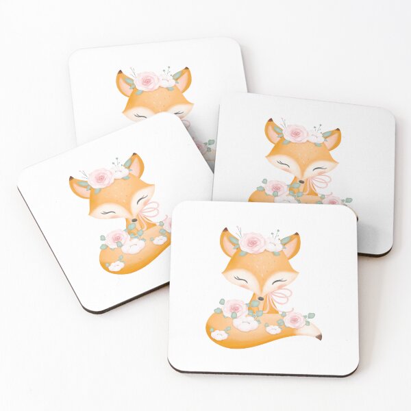 Item preview, Woodland Fox Flower Wreath - Adorable Spring Forest Animal Gift designed and sold by FuzionRaptor.