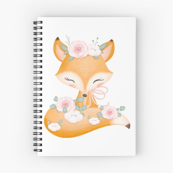 Item preview, Woodland Fox Flower Wreath - Adorable Spring Forest Animal Gift designed and sold by FuzionRaptor.