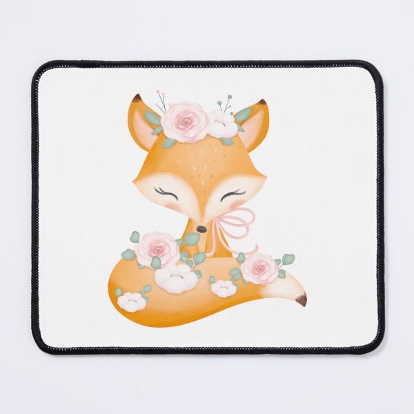 Item preview, Woodland Fox Flower Wreath - Adorable Spring Forest Animal Gift designed and sold by FuzionRaptor.