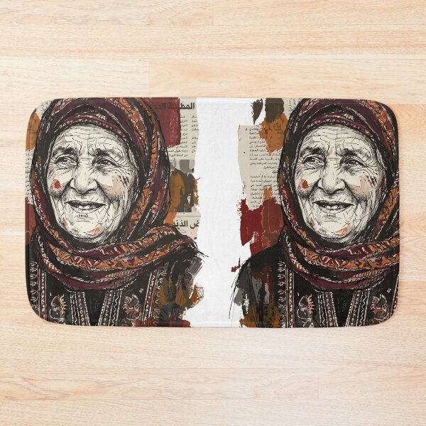 Item preview, Artistic Portrait of a Smiling Elderly Bedouin Woman designed and sold by TaruHonu.