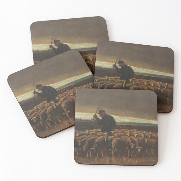 Item preview, Después De La Tormenta de Vincent van Gogh: Paisaje rústico crepuscular Póster designed and sold by artofuniverse.