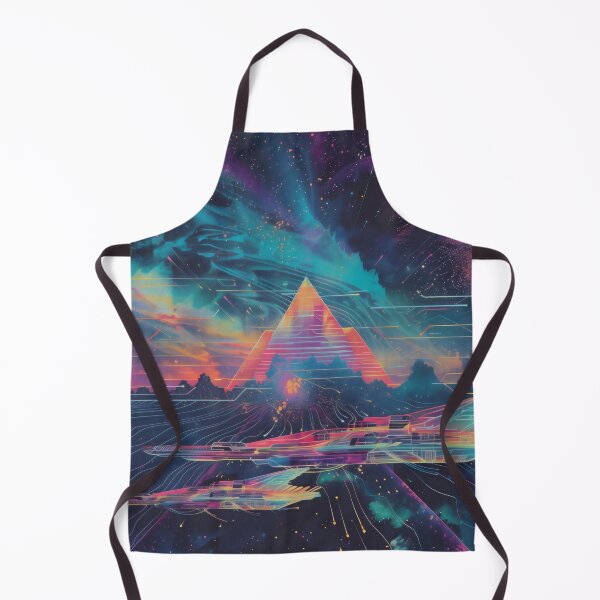 Item preview, Retro Synthwave Space Pyramid Alien Landscape designed and sold by LuminousFoundry.
