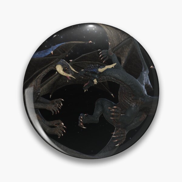 Item preview, Two black dragons fighting in the night. designed and sold by NextStepUP.