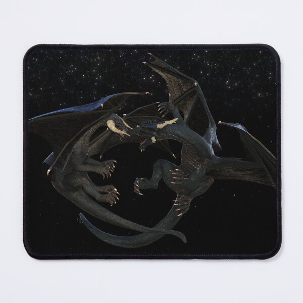 Item preview, Two black dragons fighting in the night. designed and sold by NextStepUP.