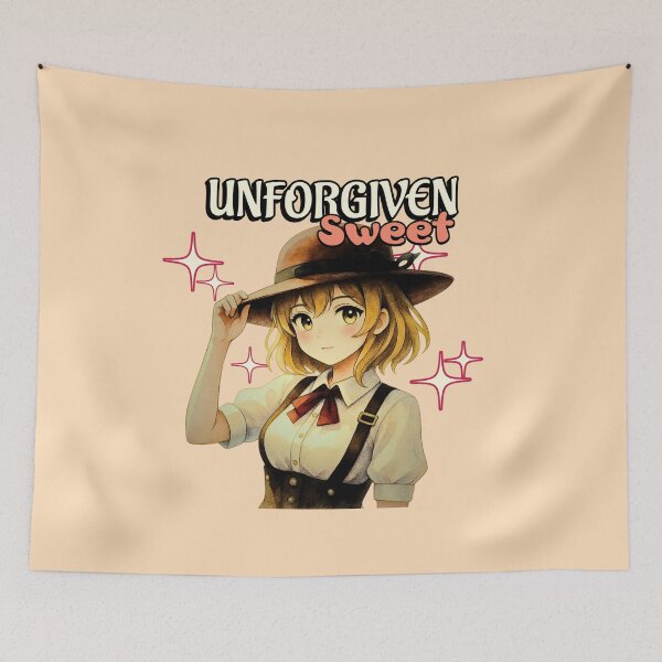 Item preview, Unforgiven Sweet: Anime Girl Watercolor Aesthetic - Sun Hat Design designed and sold by PriyaMagic.