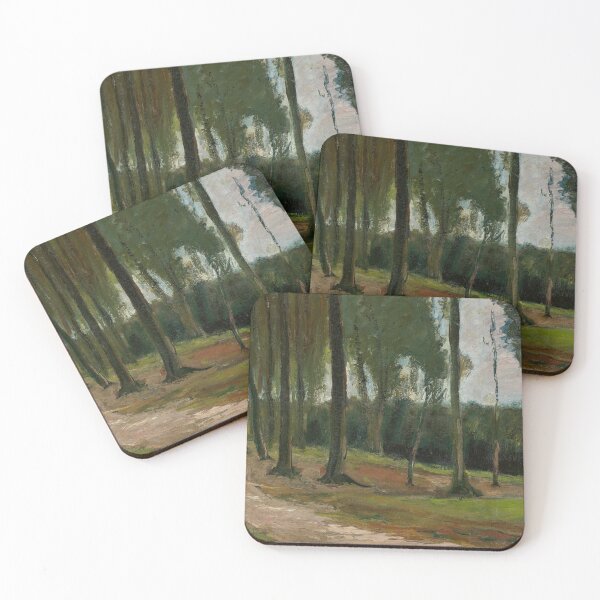 Item preview, Edge of a Wood by Vincent van Gogh: Woodland Path Fine Art Print designed and sold by artofuniverse.