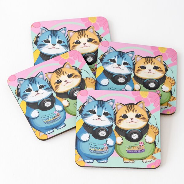 Item preview, Lofi Hip Hop Kittens: Cute DJ Cats with Headphones designed and sold by Serene Strokes Art.