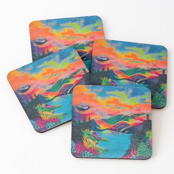 Item preview, Vibrant Mountain Landscape Painting designed and sold by Crystal Furciniti.