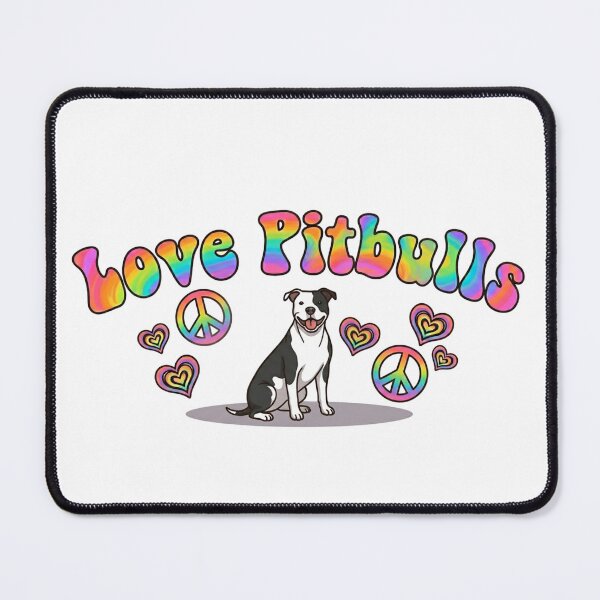 Item preview, Love Pitbulls 70's colorful vibe designed and sold by My Pitbull Place.