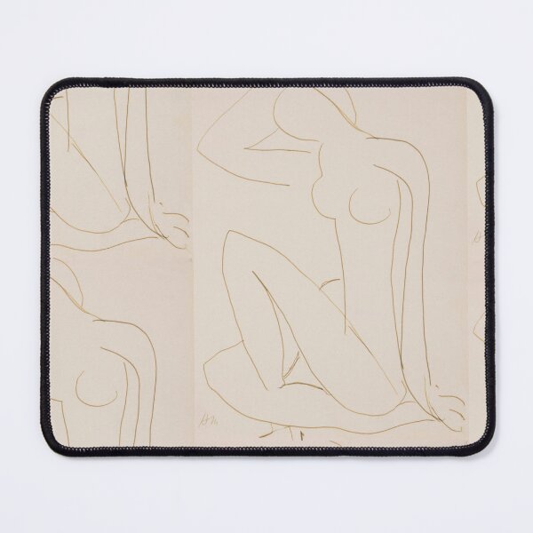 Item preview, Nu Assis by Henri Matisse: Minimalist Nude Line Art Poster designed and sold by artofuniverse.