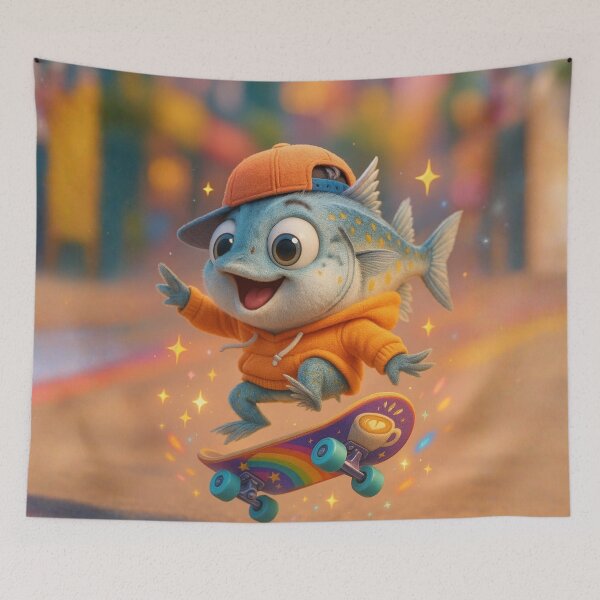 Item preview, Skater Spanish Mackerel Fish designed and sold by Sillytoe.