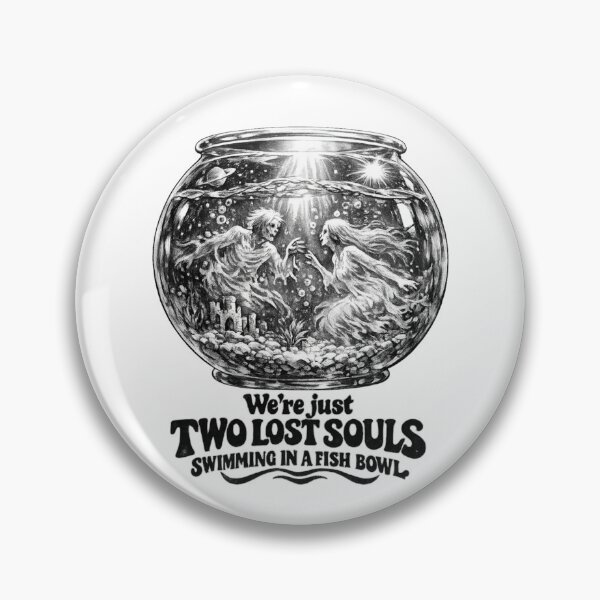 Item preview, Two Lost Souls Swimming in a Fish Bowl – Psychedelic Rock Art Print, Wish You Were Here Inspired, Vintage 70s Aesthetic, Surreal Music Illustration designed and sold by Donsean22.