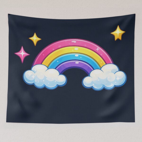 Item preview, Cute Rainbow Clouds Cartoon Bright Colourful Design designed and sold by ArtComixHaven.