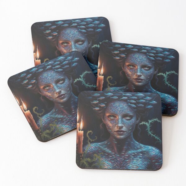 Item preview, Fish Form Mermaid Dark Ocean Fantasy Portrait designed and sold by Mirgonhood.