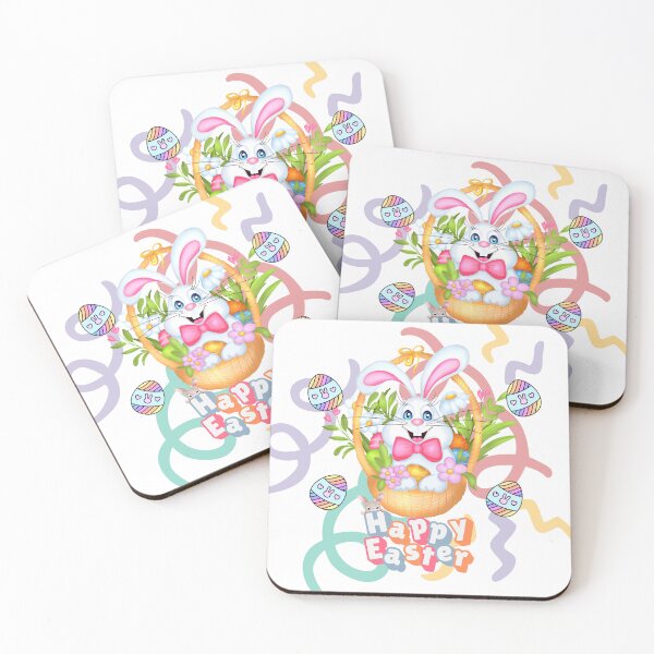 Item preview, Cute Easter Bunny Basket Kawaii Pastel Happy Easter Design designed and sold by Vibe Candy studio..