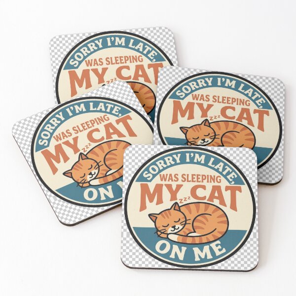 Item preview, Funny Cat Rule - Sorry I'm Late My Cat Was Sleeping On Me designed and sold by Israelfjds.