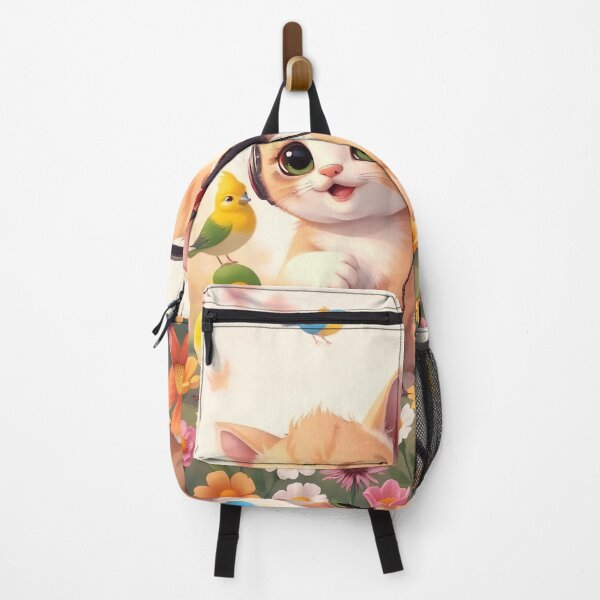 Item preview, Musical Kittens: Cute Cats with Headphones and Spring Birds designed and sold by Serene Strokes Art.