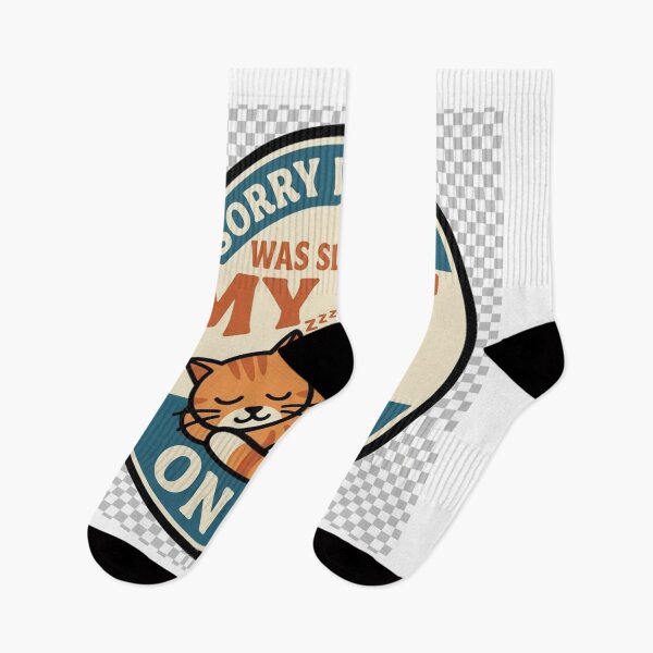 Item preview, Funny Cat Rule - Sorry I'm Late My Cat Was Sleeping On Me designed and sold by Israelfjds.