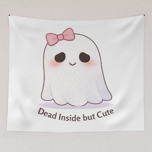 Item preview, Dead Inside but Cute Ghost | Kawaii Aesthetic | Relatable Dark Humor Design designed and sold by The Mood Index.