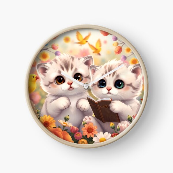 Item preview, Storytime in the Secret Garden: Cute Kittens Reading with Birds designed and sold by Serene Strokes Art.