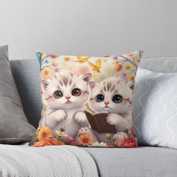 Item preview, Storytime in the Secret Garden: Cute Kittens Reading with Birds designed and sold by Serene Strokes Art.