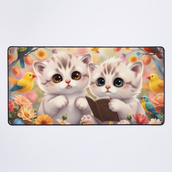 Item preview, Storytime in the Secret Garden: Cute Kittens Reading with Birds designed and sold by Serene Strokes Art.