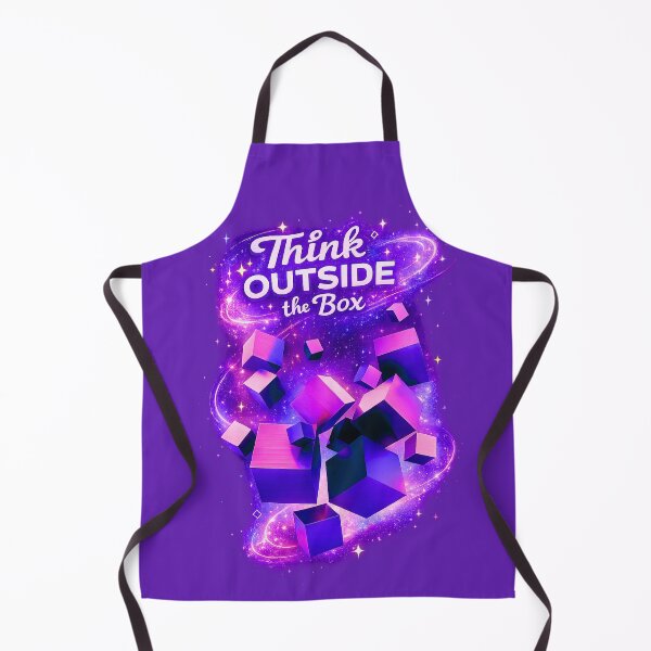Item preview, Think Outside the Box Motivational Quote Neon Galaxy Aesthetic Creative Mindset Design designed and sold by sumodesign.
