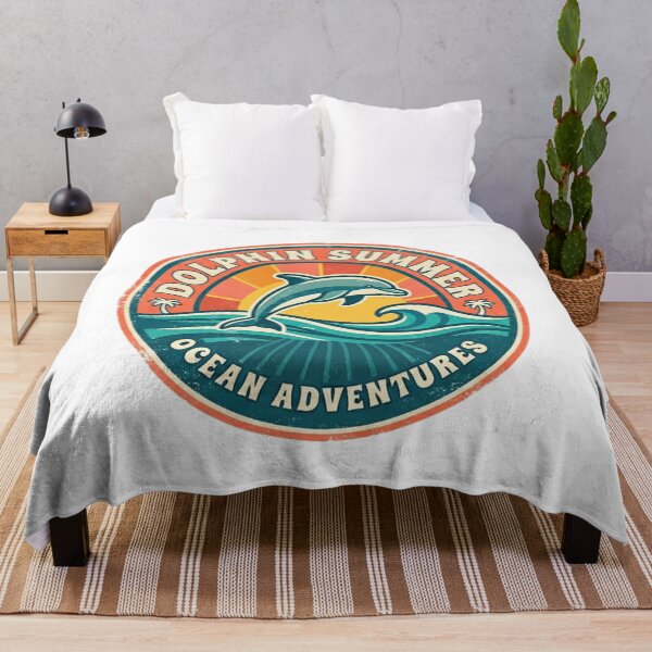 Item preview, Retro Summer Vibe Dolphin | Ocean Beach Party Circle Graphic designed and sold by Wear Sculpt.
