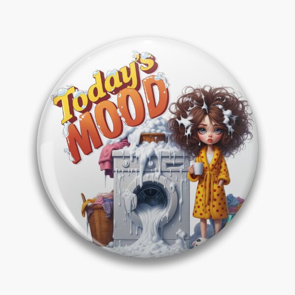 Item preview, Today's Mood: Overwhelmed Mess Laundry Day Chaos Girl with Coffee designed and sold by LazyScreations.